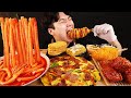 ASMR MUKBANG 떡볶이 & 핫도그 & 치즈 피자 & 양념 치킨먹방! FIRE Noodle & HOT DOG & CHEESE PIZZA EATING SOUND!