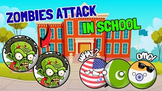 هجوم الزومبي مثل ☠️🧟 | مدرسة الكرات الريفية 🏫😂 [مضحك للغاية 🤣] #كرات_ريفية #فيروسي screenshot 2