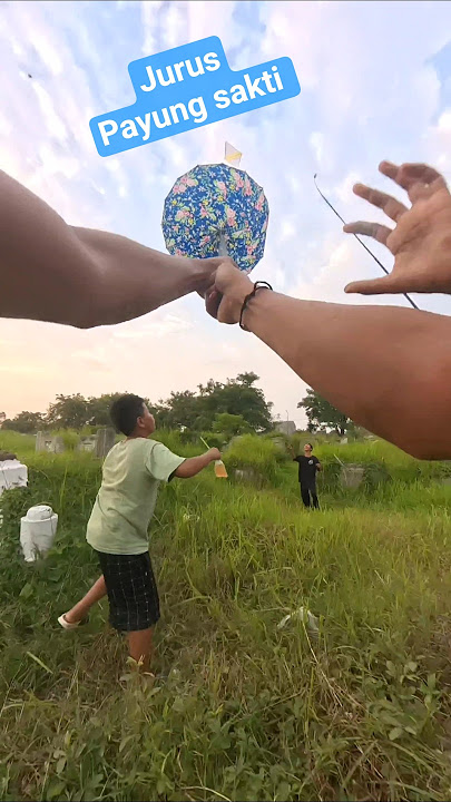 ngejar layangan putus pakai payung #layangan #kite #layanglayang #layanganputus #kitefighter