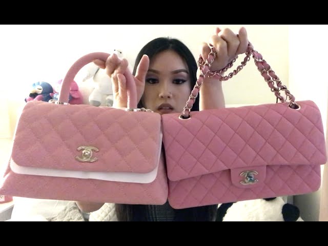 Chanel Coco First 22K mini flap bag pink calfskin