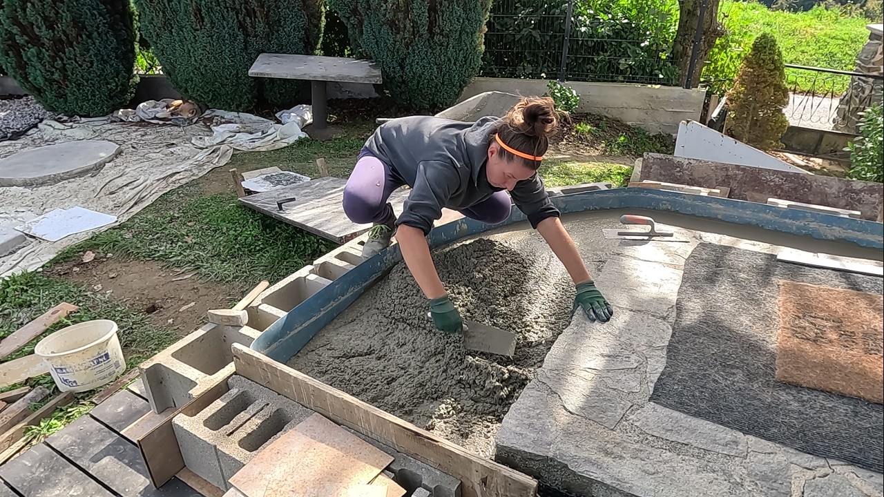 I made new CONCRETE STAIRS over old ones - DIY project - YouTube