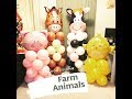 Simple and Easy to make Balloon Column / Balloon Tower | How To | Farm Animal Balloon Decor