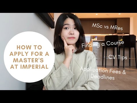 How To Apply for a Master's at Imperial College London Pt 1 | Finding a Course for YOU + CV Tips