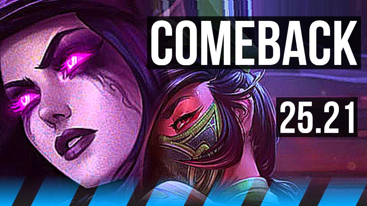 MORGANA vs AKALI (MID) | Comeback, 43k DMG | NA Master | 25.21