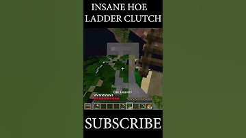 INSANE HOE LADDER CLUTCH IN MINECRAFT MANHUNT #short #shorts
