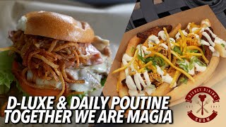 Tripleta Burger from D-Luxe Burger & Poutine de Pastelón from The Daily Poutine at Disney Springs