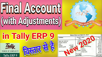 Final Account with Adjustment | Adjustments Entries in Tally