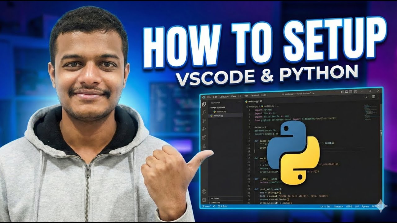 3. Setup VS Code, Python and Get runing!!! - YouTube
