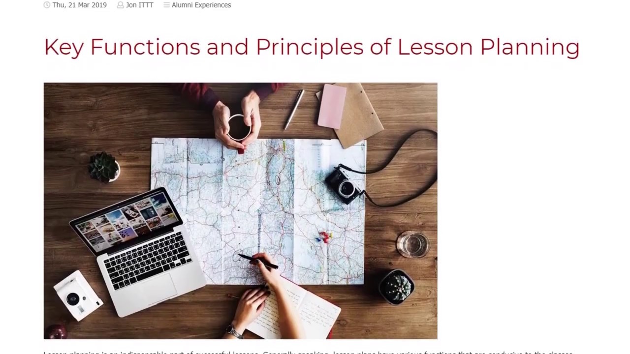 Key Functions and Principles of Lesson Planning | ITTT TEFL BLOG