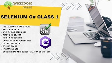 #selenium  C# Training Class 1 ||    @WhizdomTrainings01