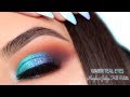 Bright Teal & Warm Eye Makeup | Morphe x Jaclyn Hill Palette Tutorial