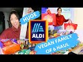 ALDI HAUL FAMILY OF 6 | VEGAN HAUL FOR BIG FAMILY | Haul and Meal Ideas | Aldi Haul UK