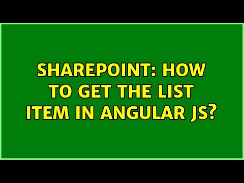 Sharepoint: How to get the list item in angular js? (2 Solutions!!)