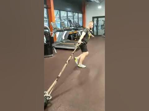 Lateral sledge (kettlebell) pull / боковая тяга Саней альтернатива ...