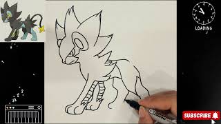 How to draw POKEMON Luxray step by step