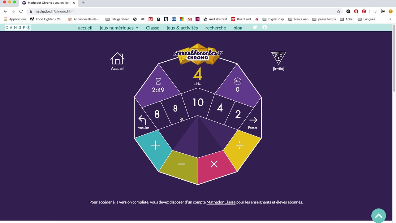 Mathor Tuto application et jeu en ligne Mathador - YouTube