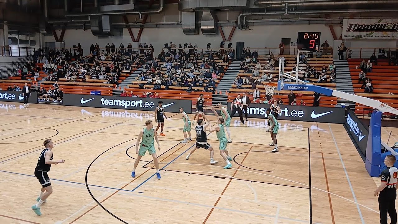 Fragments of the Estonian-Latvian Basketball League game: Transcom Pärnu vs Tartu University M&M