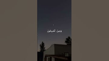 سورة الروم - ١٧-١٨ _✨💖_ #قران_كريم