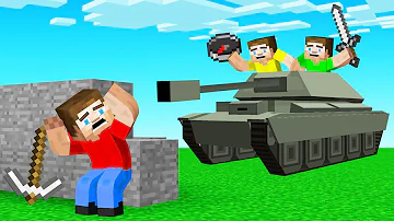 HUNTERS vs SPEEDRUNNER With TANKS! (Minecraft)