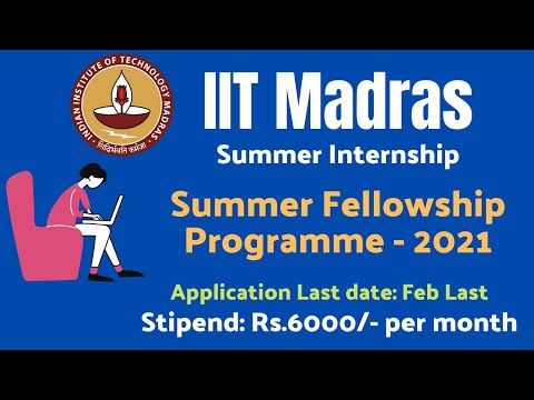IIT Madras Summer Internship Program | IIT Madras Summer Internship for Undergraduate/PG Students