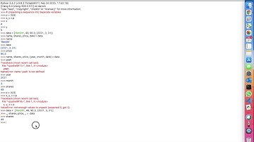 Unpacking Sequence into separate variables - Python Crash Course