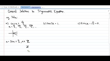 General Solutions to Trig Equations 1