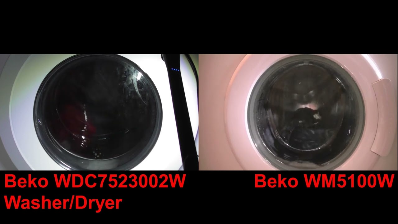 Beko WDC7523002W Washer Dryer vs Beko WM5100W Delicates 40 cycle and Delicates 30 cycle wash race