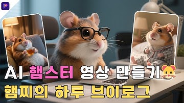 AI 햄스터 영상 만들기🐹: 햄찌의 하루 브이로그  영상