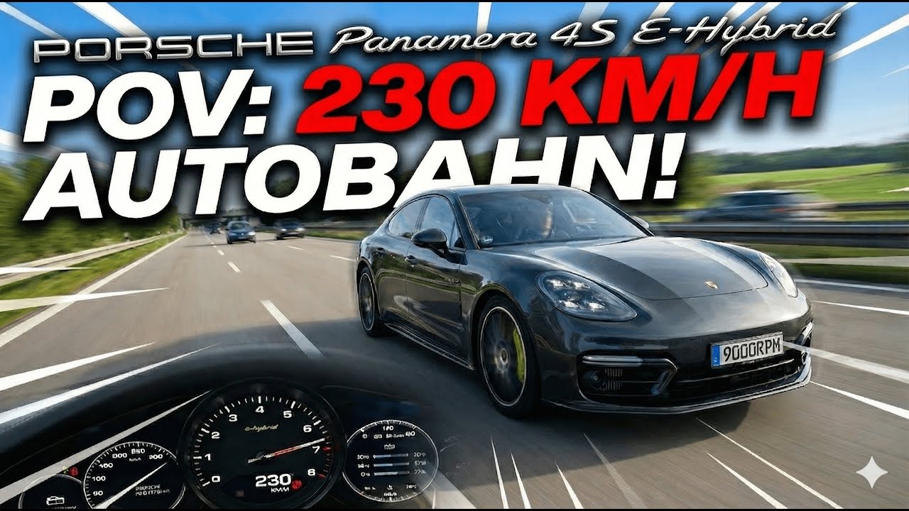 Porsche Panamera 4S E-Hybrid CINEMATIC SHOTS & POV DRIVE - German Autobahn