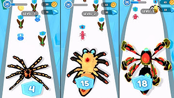 Merge Insect Ant Battle (Insect Evolution Run) - Satisfying ASMR Spider Count Merge New Update
