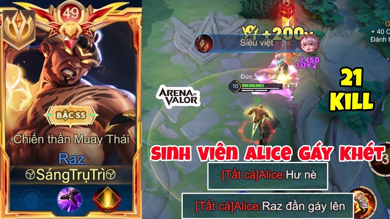 Gặp Sinh Viên Alice Gáy Top Raz Bật Chế Ghim Huỷ Diệt 21 Kill