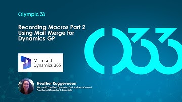 Dynamics GP - Recording Macros Part 2 - Using Mail Merge