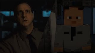 Ryan Reinick (Security Guard) runs away from Foxy. Clip from the FNaF Movie in Minecraft (Part 1)