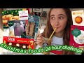 eating only CHRISTMAS FOODS for 24 hours challenge