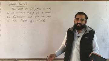 Differential Equations solvable for P and Y (Part 1)|| Exercise 9.8 Mathematical Methods || Easymath