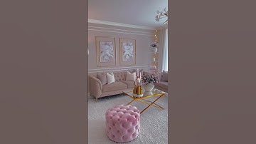 Elegant Blush and Gold Living Room Makeover | Soft Glam Home Decor Tour