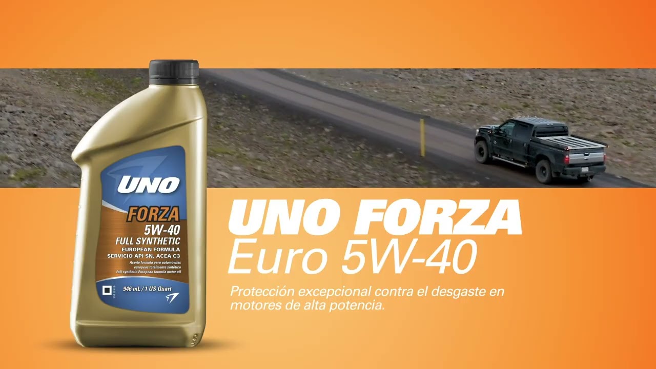 Uno Forza Euro 5W-40, aceites bases 100% sintéticas