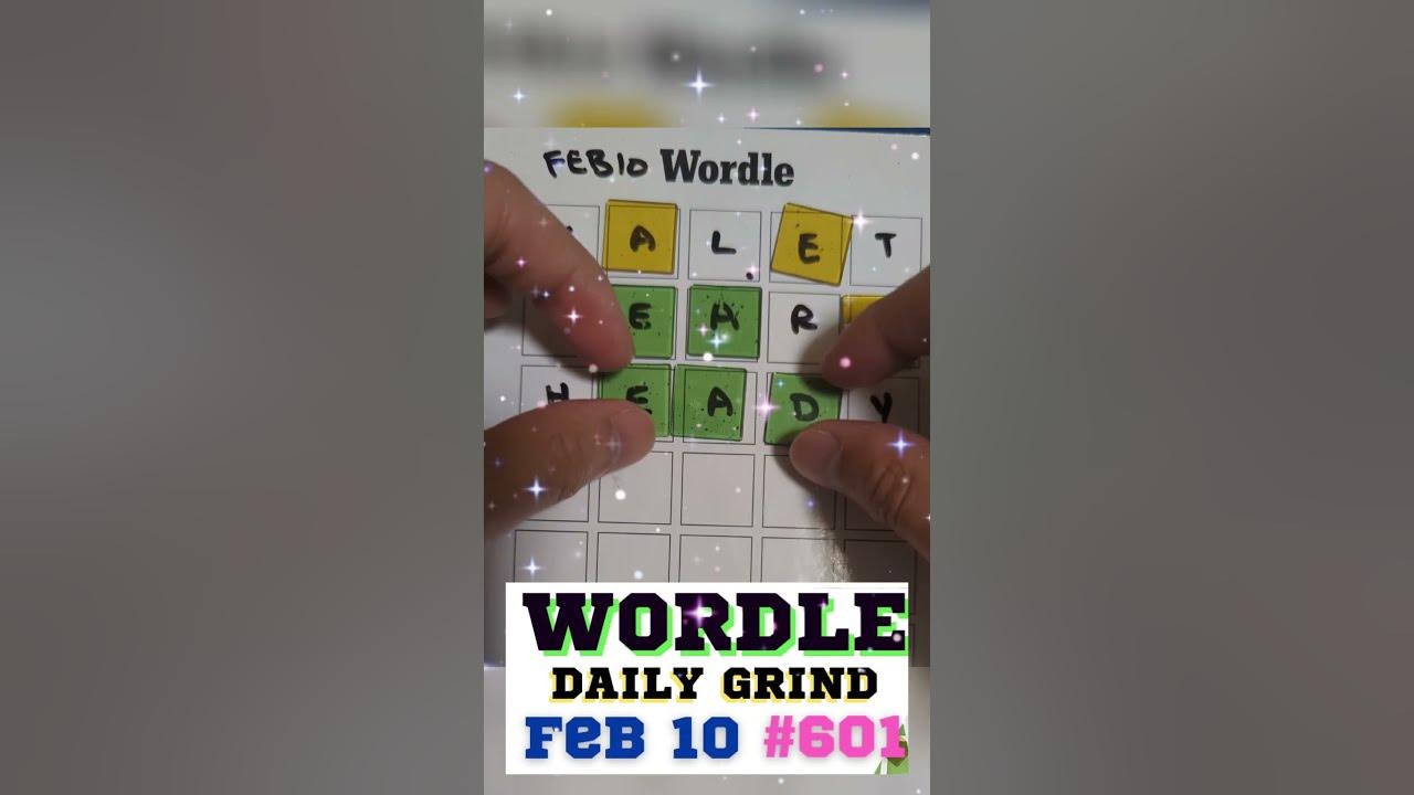 Today's Wordle Feb 10, 2023 601 YouTube