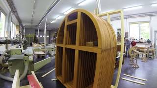 Arched windows production - Biesse Rover. Izdelava lesenih oken posebnih oblik.