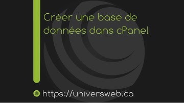 Créer une base de données dans cPanel