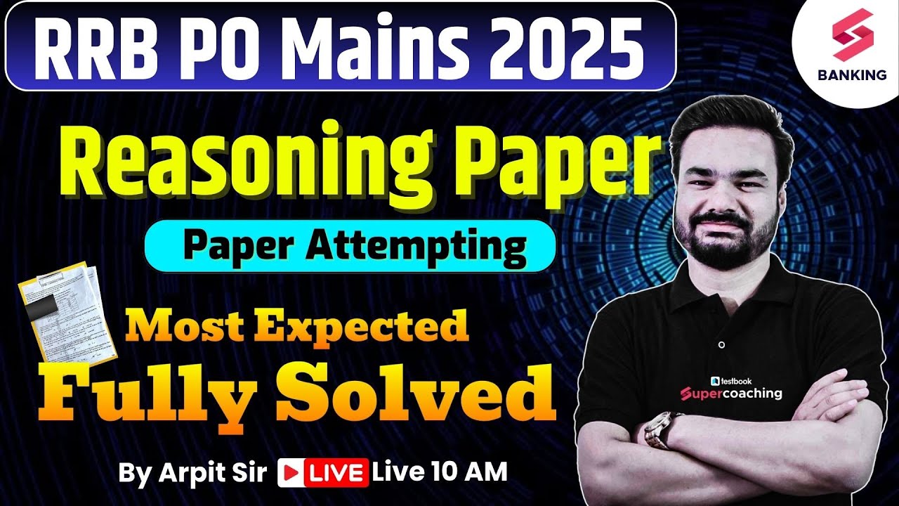 RRB PO MAINS 2025 REASONING | REASONING MOST EXPECTED PAPER FOR RRB PO ...