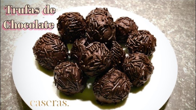 TRUFAS DE CHOCOLATE (sin lactosa) - YouTube