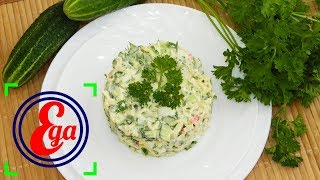 Салат из вермишели быстрого приготовления с крабовыми палочками Салат из вермишели быстрого приготовления с крабовыми палочками