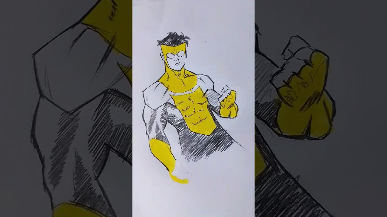 Drawing Invincible in 10 sec | 1 Min | 10 Min |100 Min 