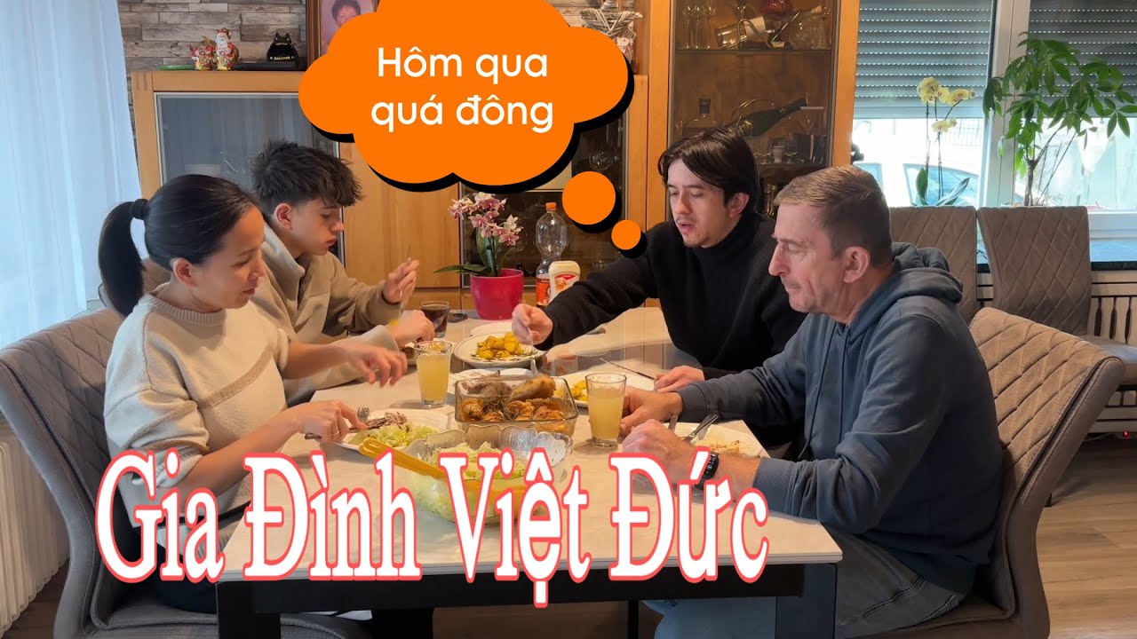 Ăn gà nướng khoai tây, ba cha con thích món này | Bữa ăn gia đình | cuộc sống ở Đức
