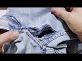 How nice it is to fix a hole on your jeans without leaving a trace/repair jeans