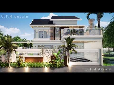 desain rumah minimalis modern tropis 2 lantai atap pelana