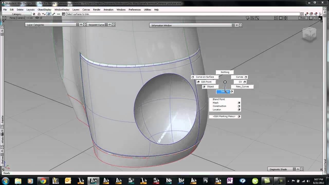 Autodesk Alias Design 2013 - Part_5 - YouTube