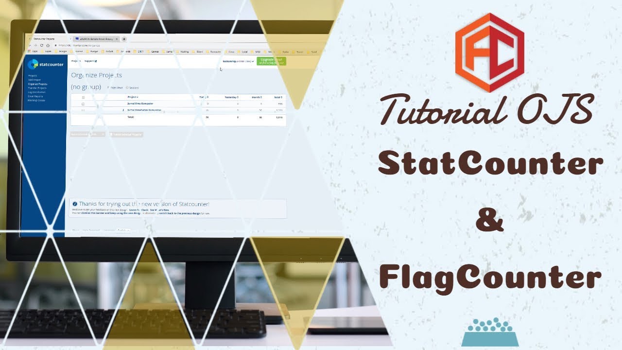 Tutorial Membuat StatCounter dan FlagCounter OJS - YouTube