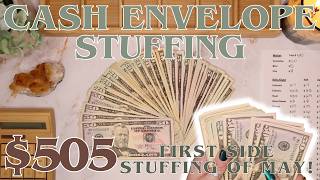 $505 Cash Envelope Stuffing | First Side Income For May! | 26 Year Old Budgets